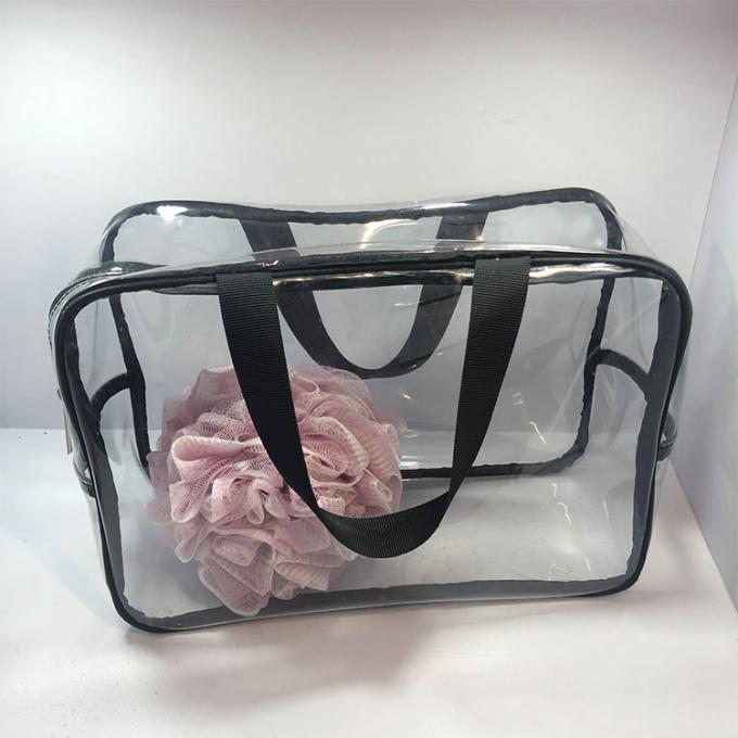 Bolsa clara transparente impermeável plástica do totalizador do arti'culo de tocador da nadada da praia do curso do PVC da forma feita sob encomenda