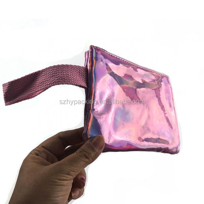 saco cosmético holográfico do plutônio do holograma feito sob encomenda por atacado da forma