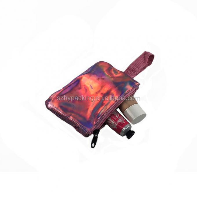 saco cosmético holográfico do plutônio do holograma feito sob encomenda por atacado da forma