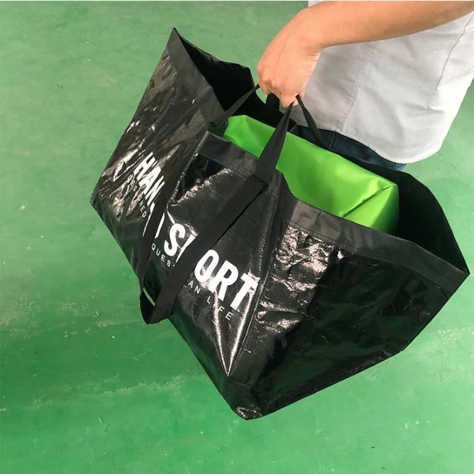De alta qualidade reciclado laminou o armazenamento tecido Carry Moving Bag da lavanderia do saco dos PP polipropileno impermeável