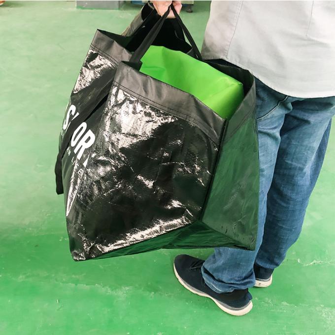 De alta qualidade reciclado laminou o armazenamento tecido Carry Moving Bag da lavanderia do saco dos PP polipropileno impermeável