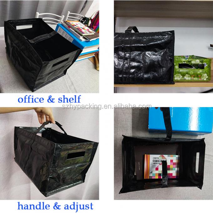 De alta qualidade reciclado laminou o armazenamento tecido Carry Moving Bag da lavanderia do saco dos PP polipropileno impermeável